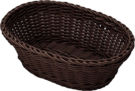 WESTMARK Fonott ovál kosár, 23,5×16×6,5 cm, barna