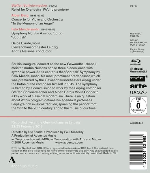 Skride,Baiba/Nelsons,Andris/Gewandhausorchester Le - Violin (Blu-ray) Symph - Concerto/Scottish