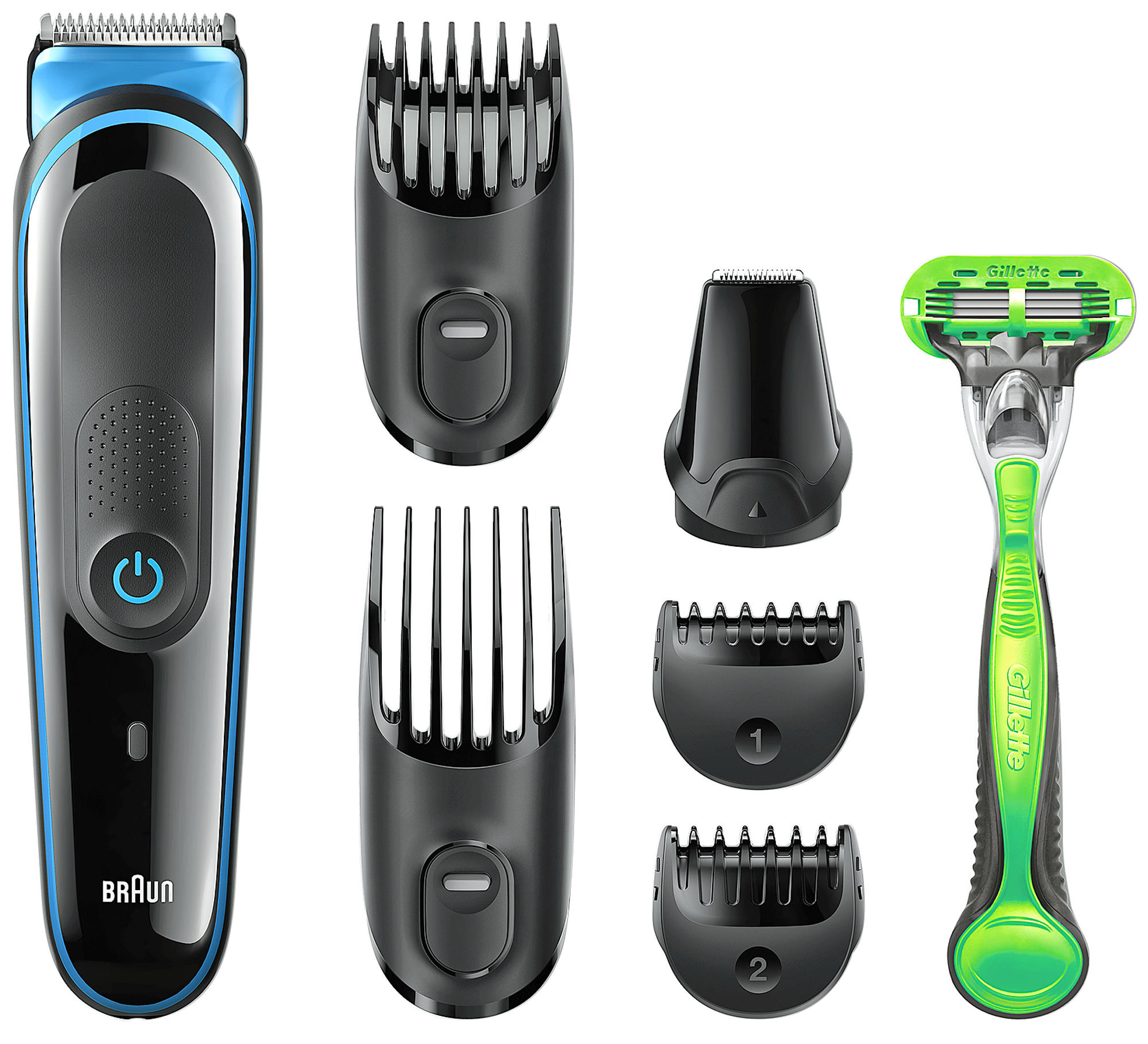 Afeitadora - Braun MGK3040, Multifunción, Set de afeitado 7 en 1, 13 longitudes