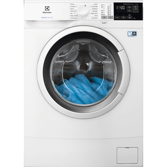 ELECTROLUX EW6S427W Keskeny elöltöltős mosógép, 7 kg, 1200 f/p., LED kijelző, TimeManager