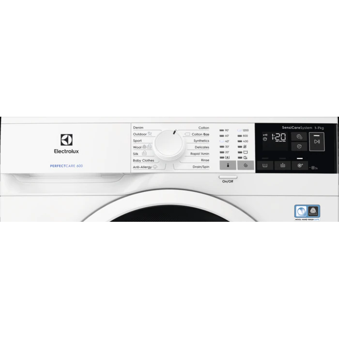 ELECTROLUX EW6S427W Keskeny elöltöltős mosógép, 7 kg, 1200 f/p., LED kijelző, TimeManager