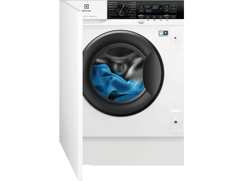 ELECTROLUX EW7W368SI Beépíthető mosó-szárítógép, gőzprogram, 8/4 kg, 1600 f/p., LCD kijelző