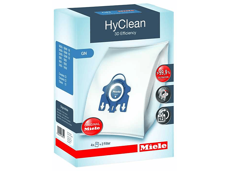 MIELE HyClean 3D GN 4'lü Set Toz Torbası Beyaz_0