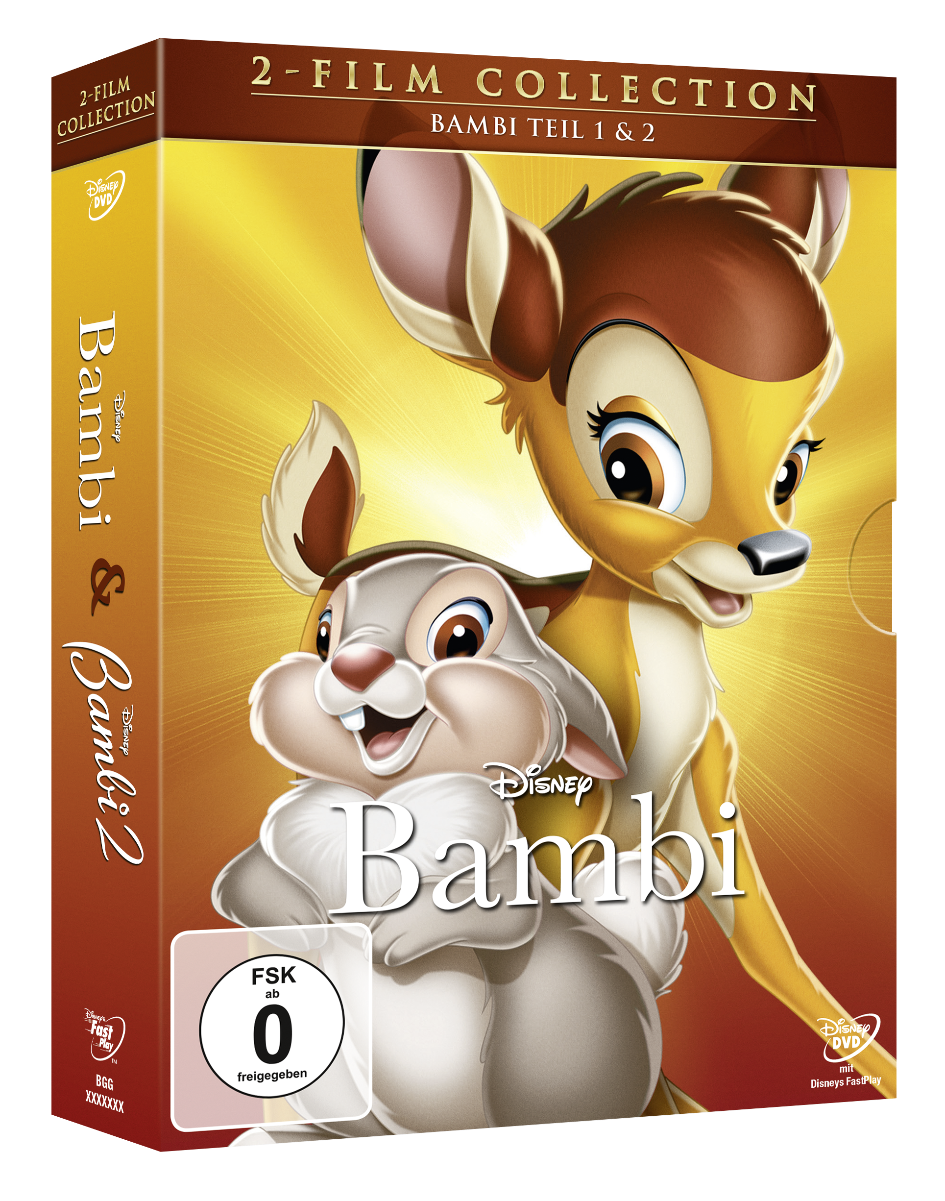 DVD-Hülle von Bambi-Filmen. Das Cover zeigt Bambi und Klopfer.