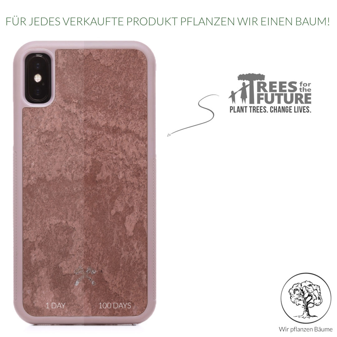WOODCESSORIES ECOCASE STONE, Backcover, Apple, iPhone X, Rot
