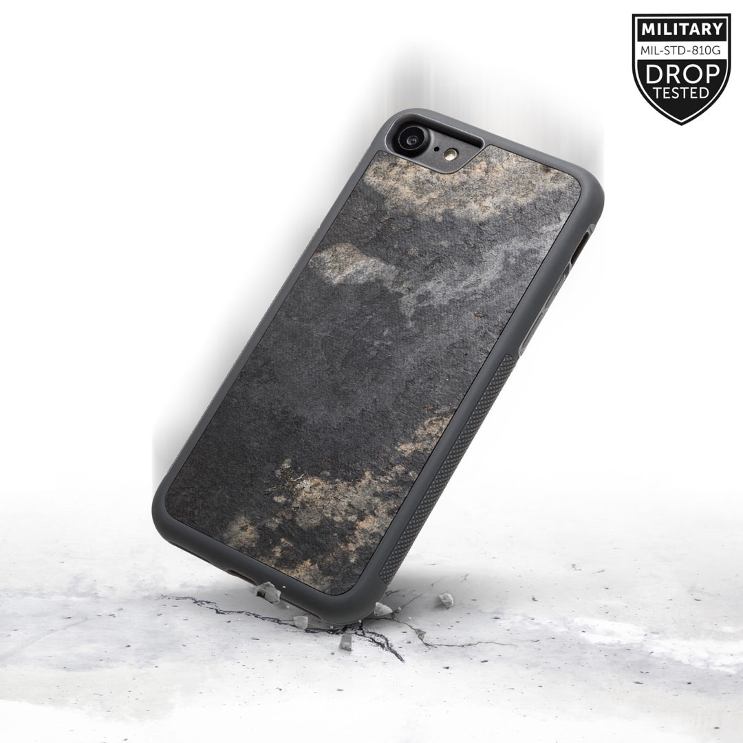 WOODCESSORIES Ecocase Stone, Backcover, Apple, iPhone 7, iPhone 8, Grau
