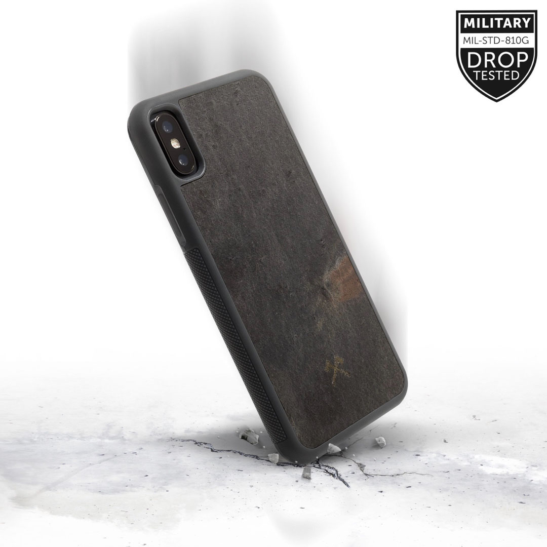 WOODCESSORIES ECOCASE STONE, Backcover, Apple, iPhone X, Schwarz