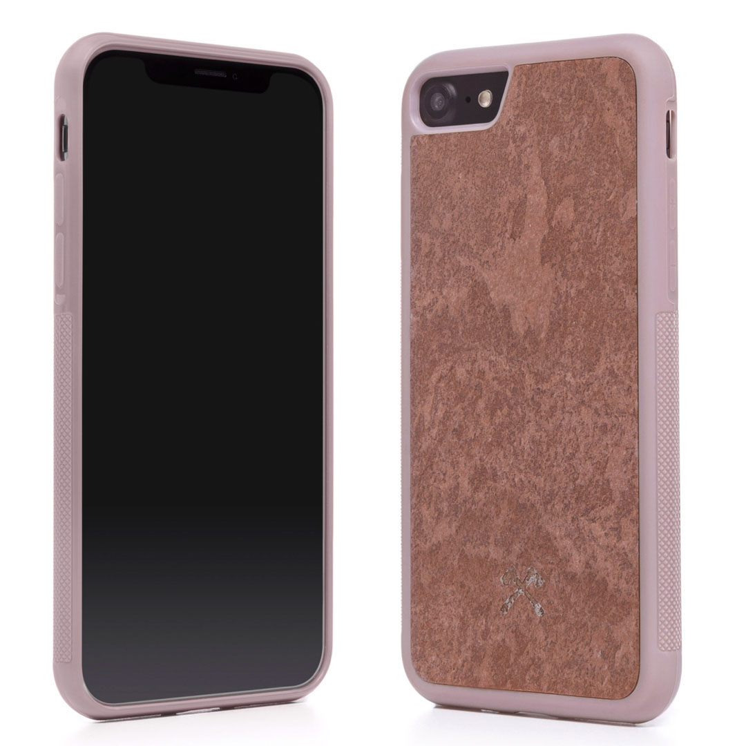 WOODCESSORIES Ecocase Stone, iPhone 7, Backcover, iPhone Apple, Rot 8
