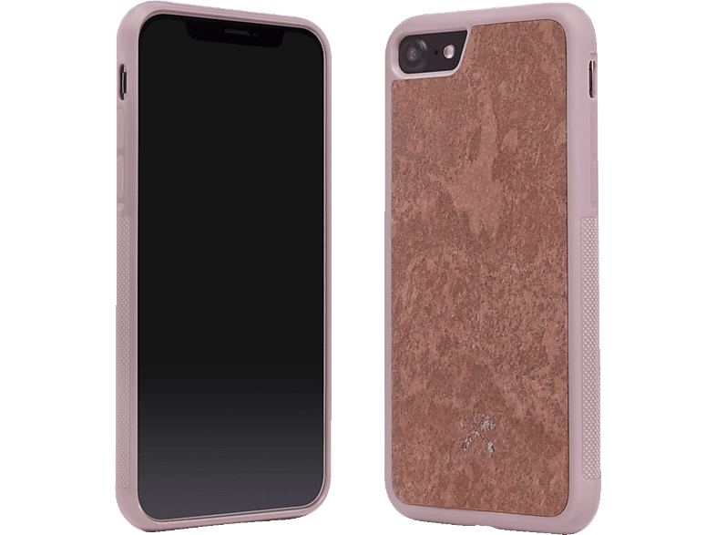 WOODCESSORIES Ecocase Stone, Backcover, Apple, iPhone 7, iPhone 8, Rot