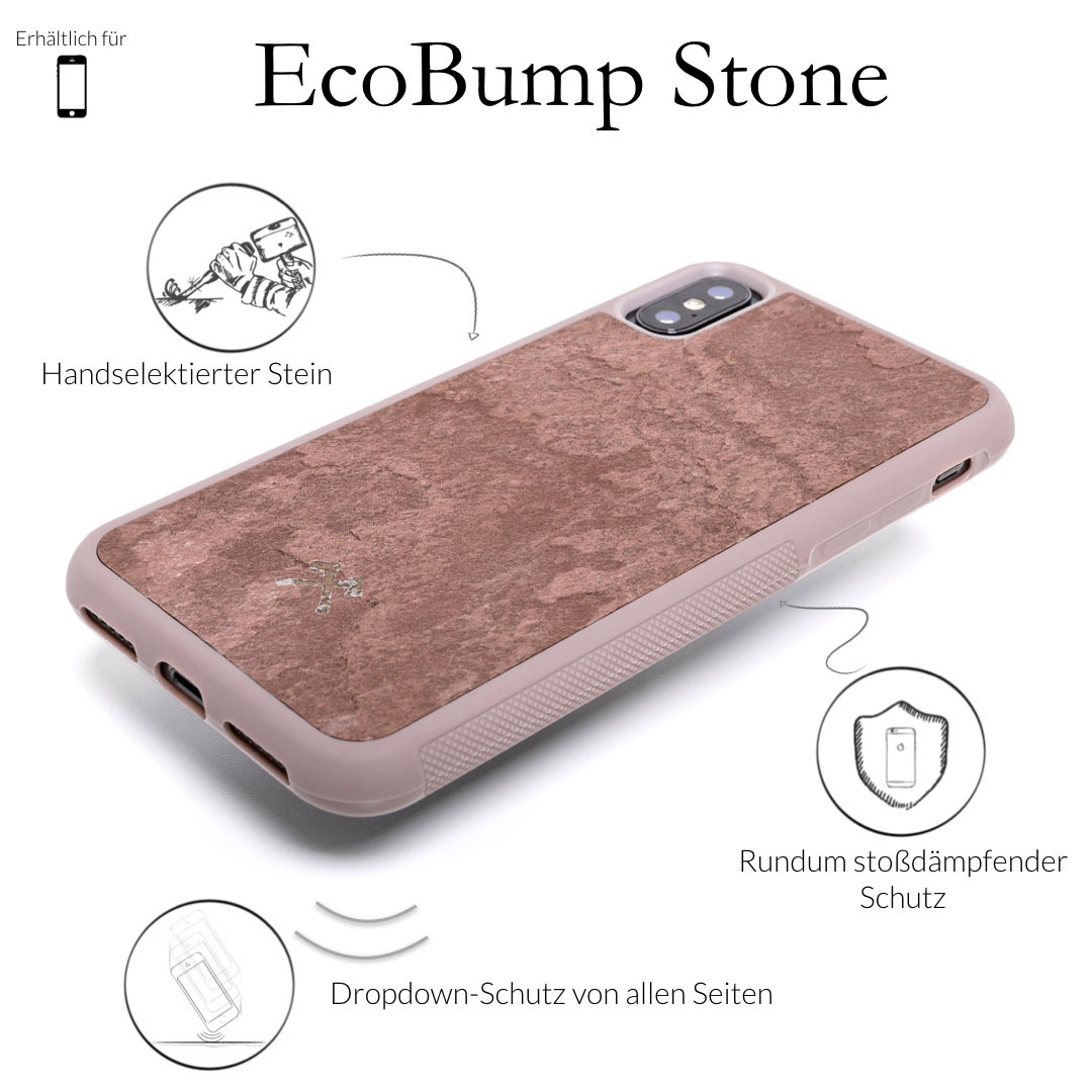 WOODCESSORIES ECOCASE STONE, Backcover, Apple, iPhone X, Rot