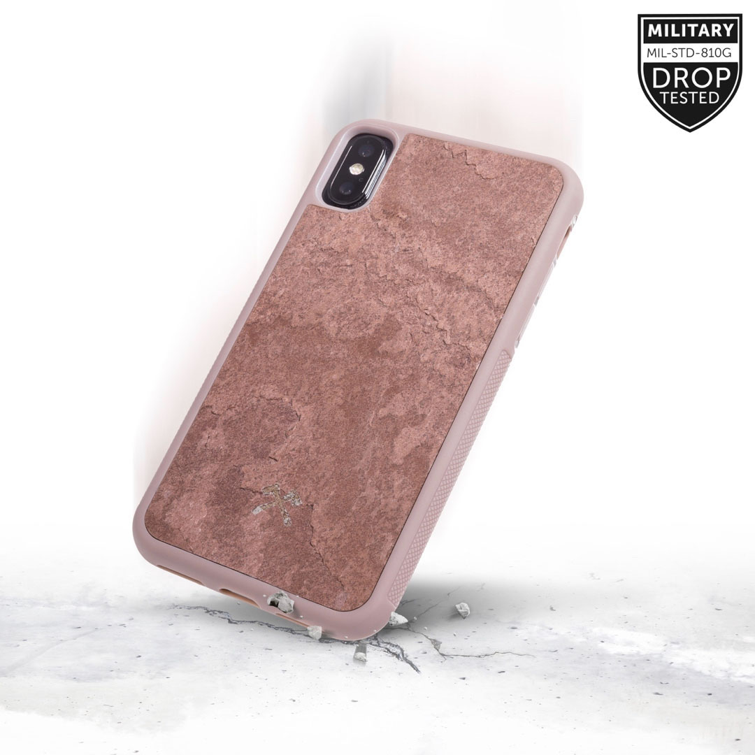 WOODCESSORIES Ecocase Stone, Backcover, Apple, iPhone 7, iPhone 8, Rot