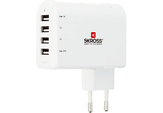 SKROSS Euro 4-Port - USB Charger (Bianco)