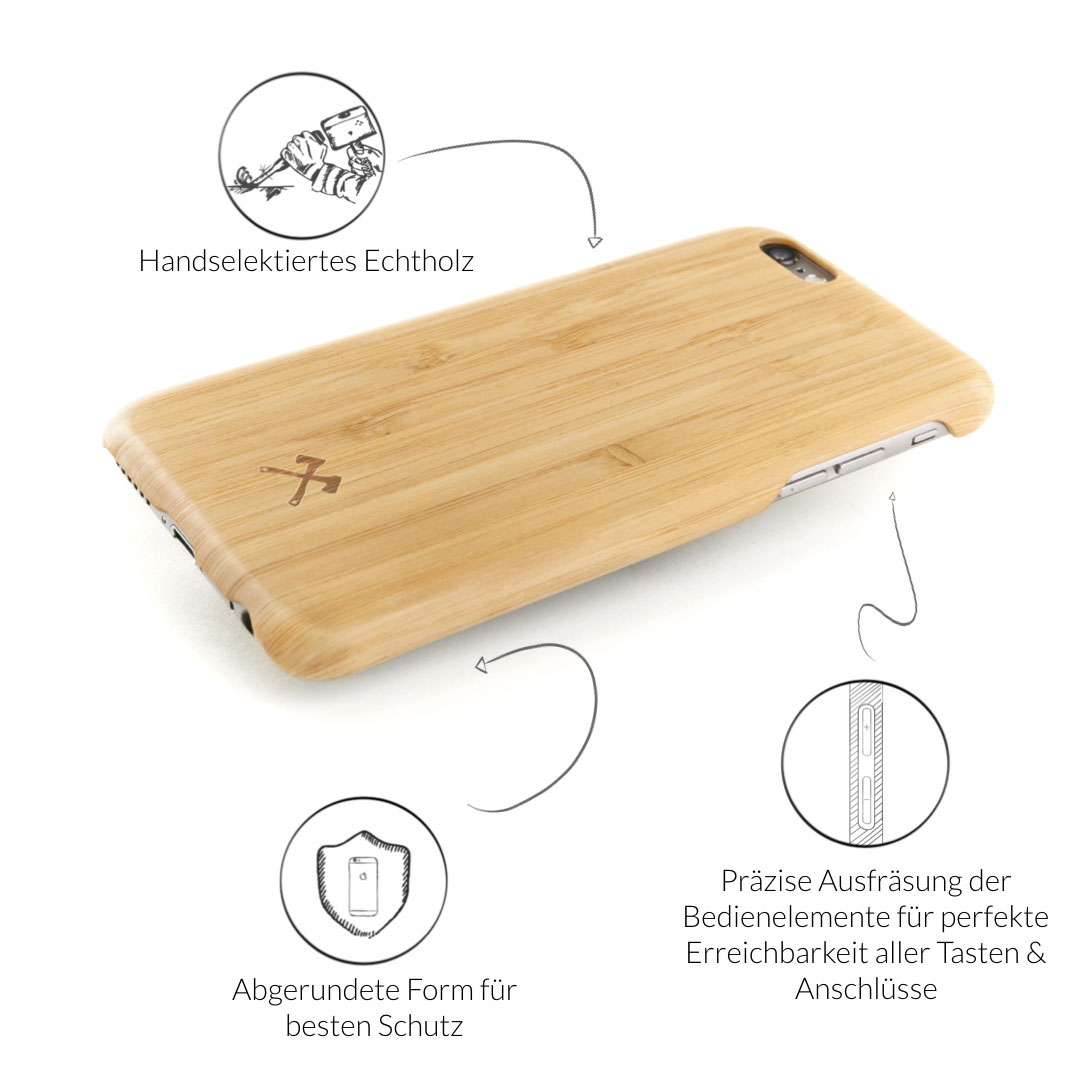 WOODCESSORIES ECOCASE SLIMCASE, Backcover, Apple, iPhone X, Bambus