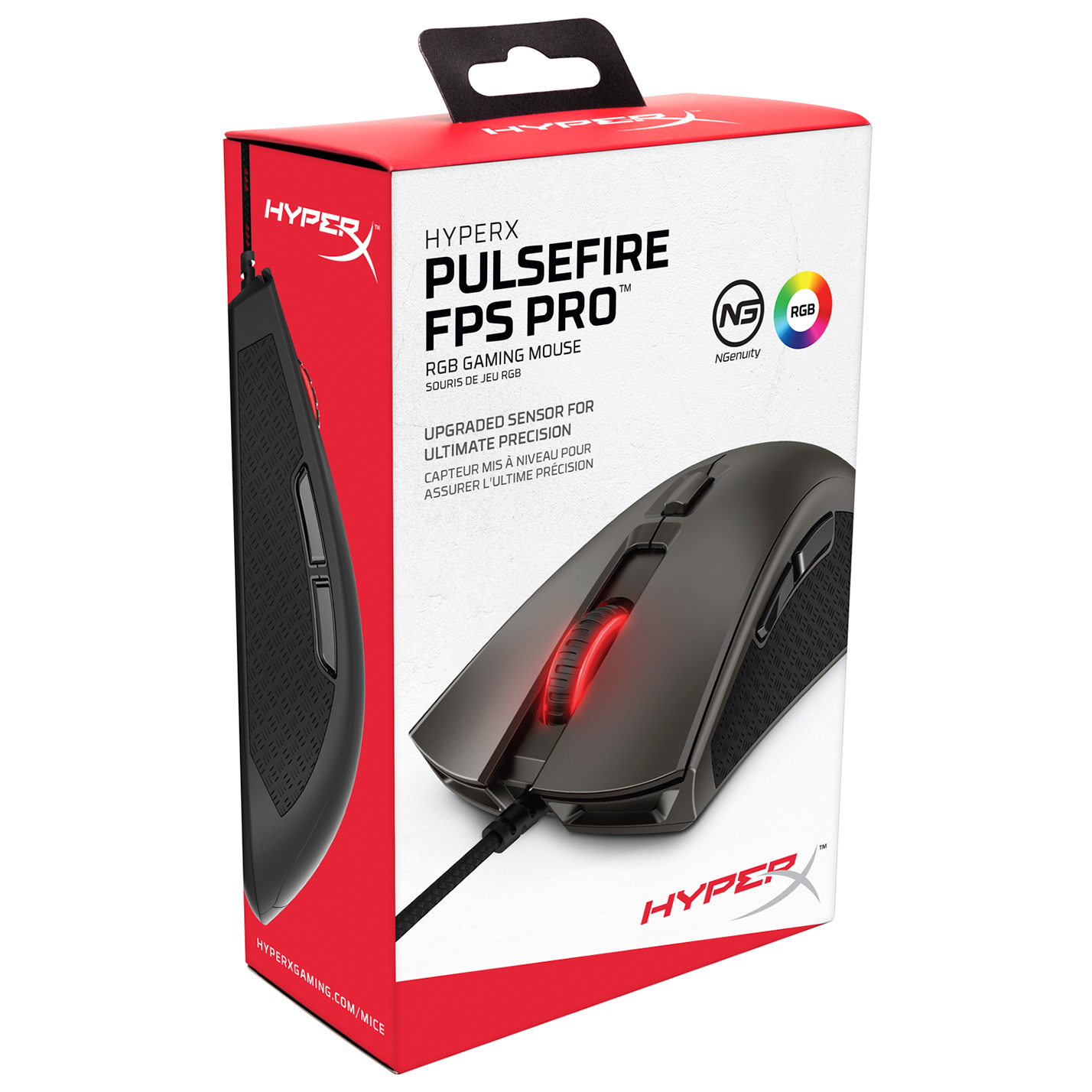 Pro Pulsefire HYPERX FPS Mehrfarbig Schwarz/Leuchtfarbe: Maus, Gaming RGB