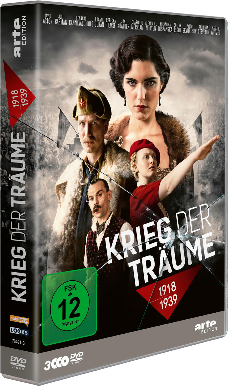 DVD-Box von "Krieg der Träume" mit Schauspielern auf dem Cover, grünes FSK-Logo.