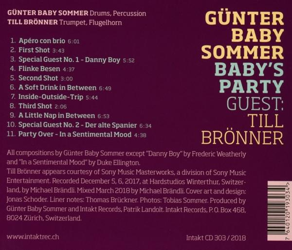 Albumcover mit Text und Trackliste. Enthält Günter Baby Sommer und Till Brönner.