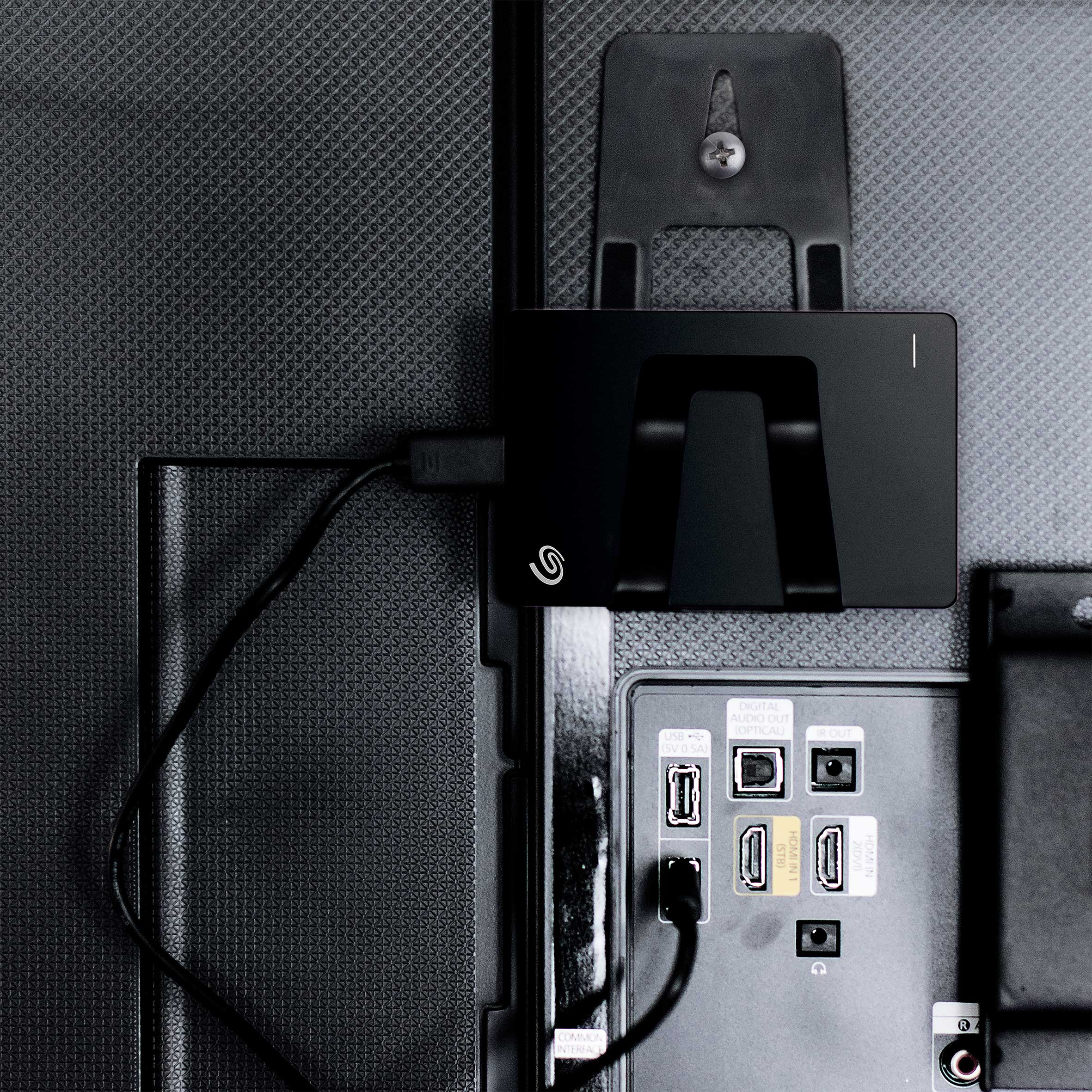 SEAGATE Backup Plus Slim inkl. Halterung Festplatte, 2 TB HDD, 2,5 Zoll, extern, Schwarz