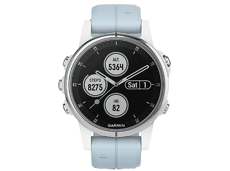 Reloj deportivo - Garmin Fenix 5S Plus, Azul, GPS, Bluetooth, Wi-Fi, Frecuencia cardíaca, 10 ATM, 16 GB