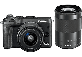 CANON EOS M6 BK M15-45 IS STM + M55-200 IS STM Aynasız Digital Kamera