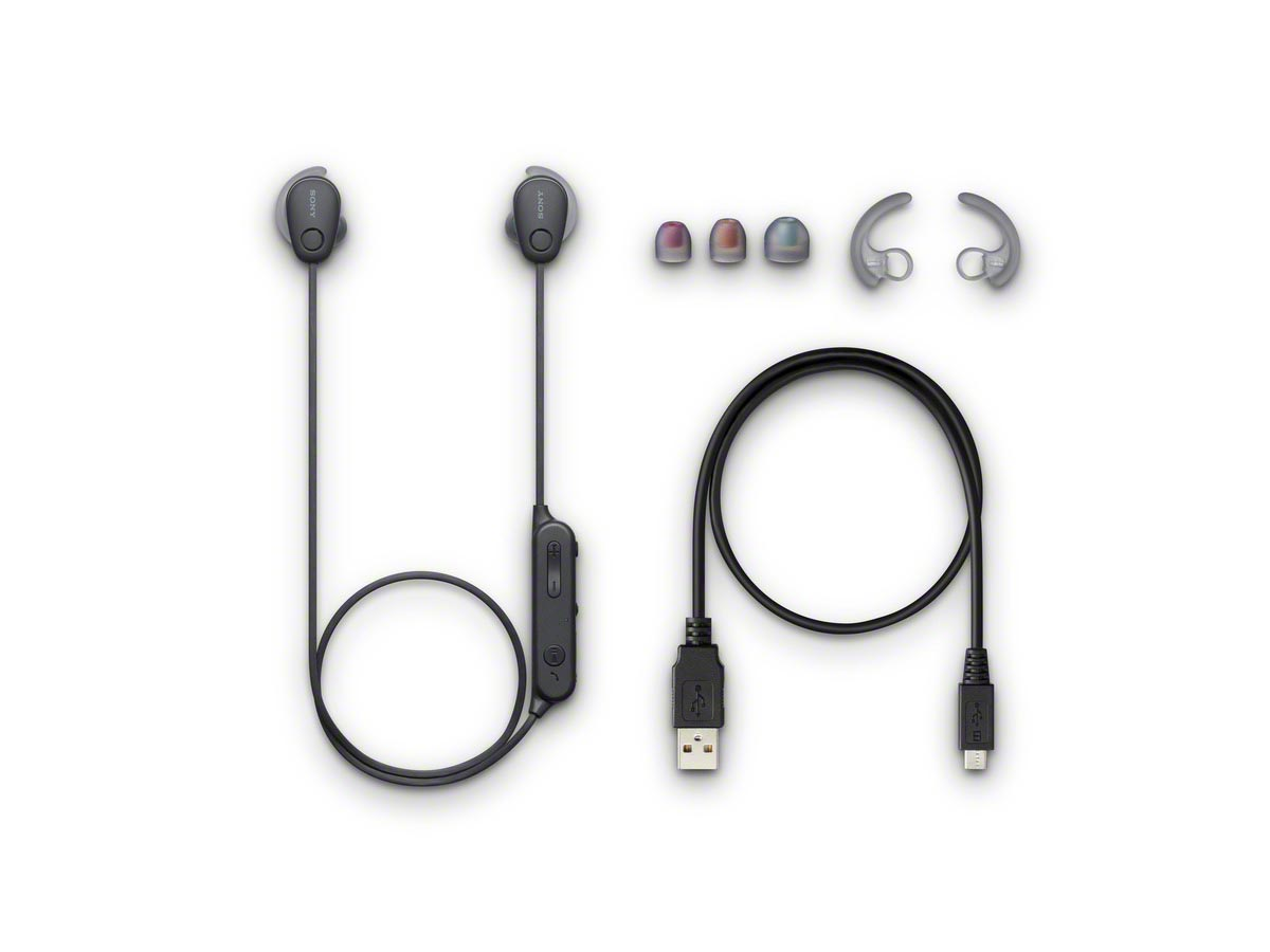 Bluetooth Schwarz In-ear SONY Kopfhörer WI-SP600N,