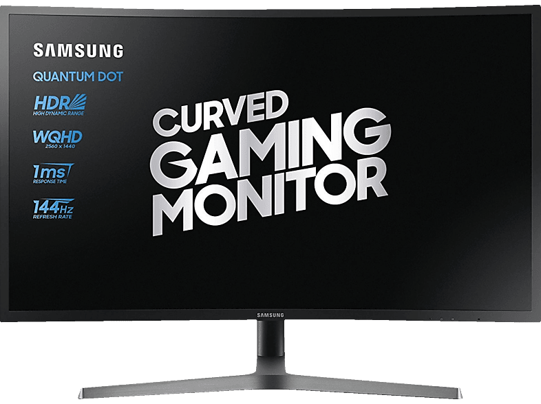 Monitor - Samsung C27HG70, 27", QHD, Curvo, 1 ms, 144 Hz, Negro