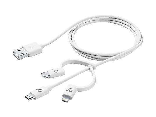 CELLULAR LINE USB Cable Triple - Cavo dati (Bianco)