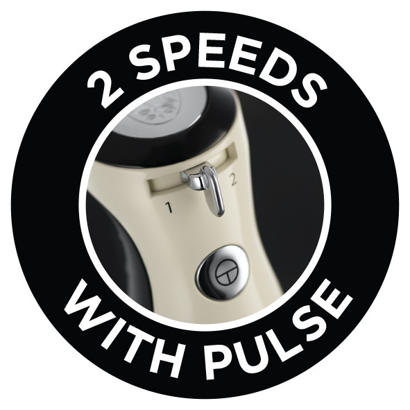 RUSSELL HOBBS 25232-56 Retro Vintage Stabmixer Creme/Silber/Schwarz (700 Watt, 1 l)