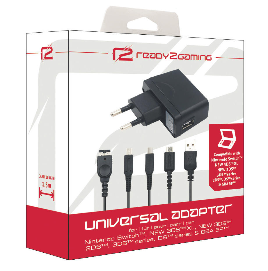 READY 2 GAMING R2GNINDSACADPTR Nintendo Switch Adapter, Schwarz 