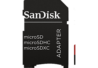 SANDISK Extreme PRO® 170MB/S CL10 A2+AD - Micro-SDXC-Speicherkarte  (64 GB, 170 MB/s, Schwarz)