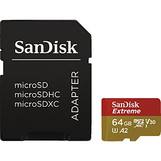 SANDISK microSD A2 64GB  - Scheda di memoria  (64 GB, 160 MB/s, Nero)