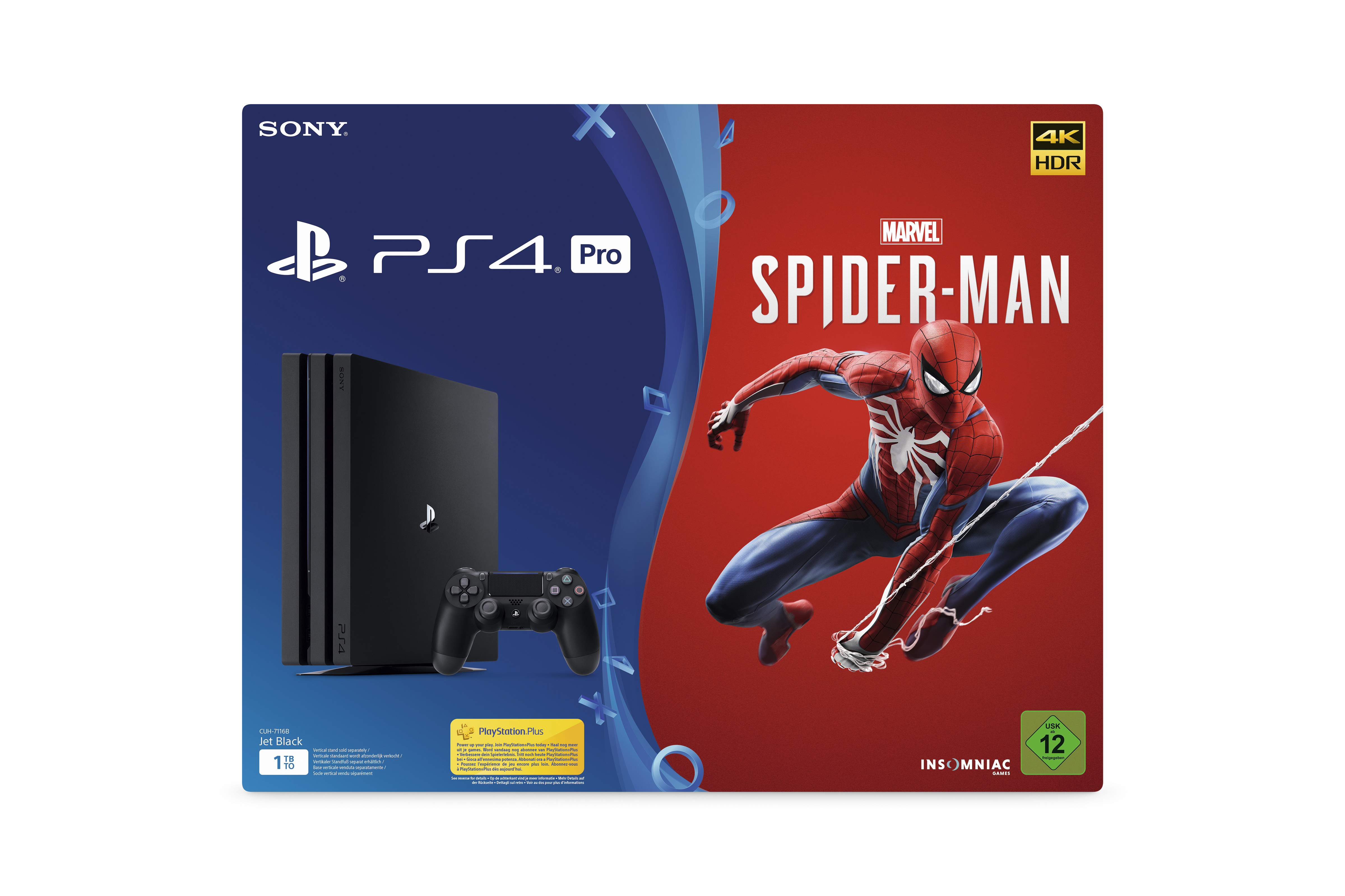 SONY PlayStation 4 Pro 1TB Schwarz + Marvel's Spider-Man