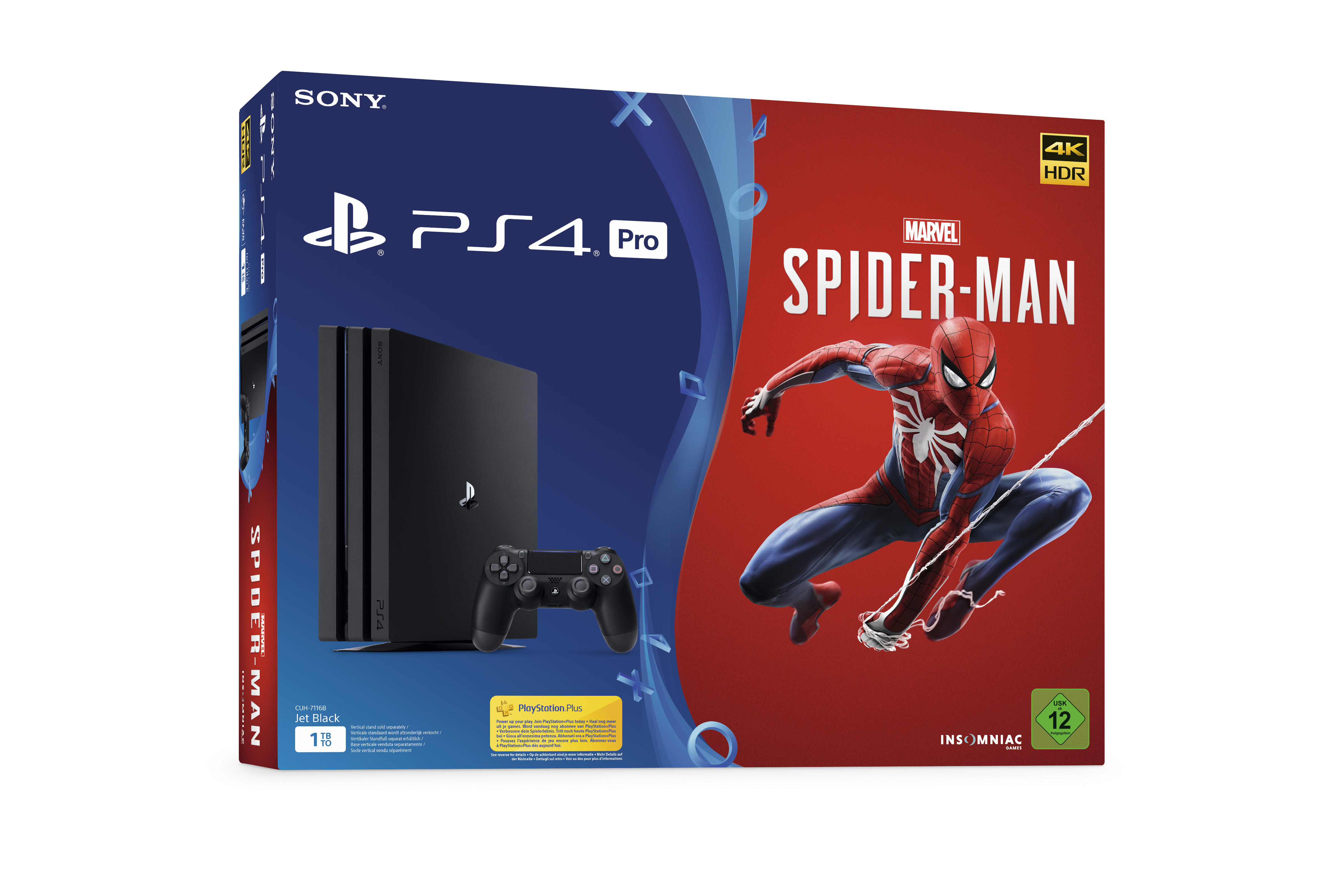 SONY PlayStation 4 Pro 1TB Schwarz + Marvel's Spider-Man