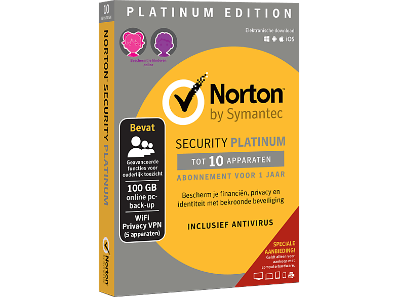 Norton Security Platinum Edition Voor 10 Apparaten (1 Jaar)