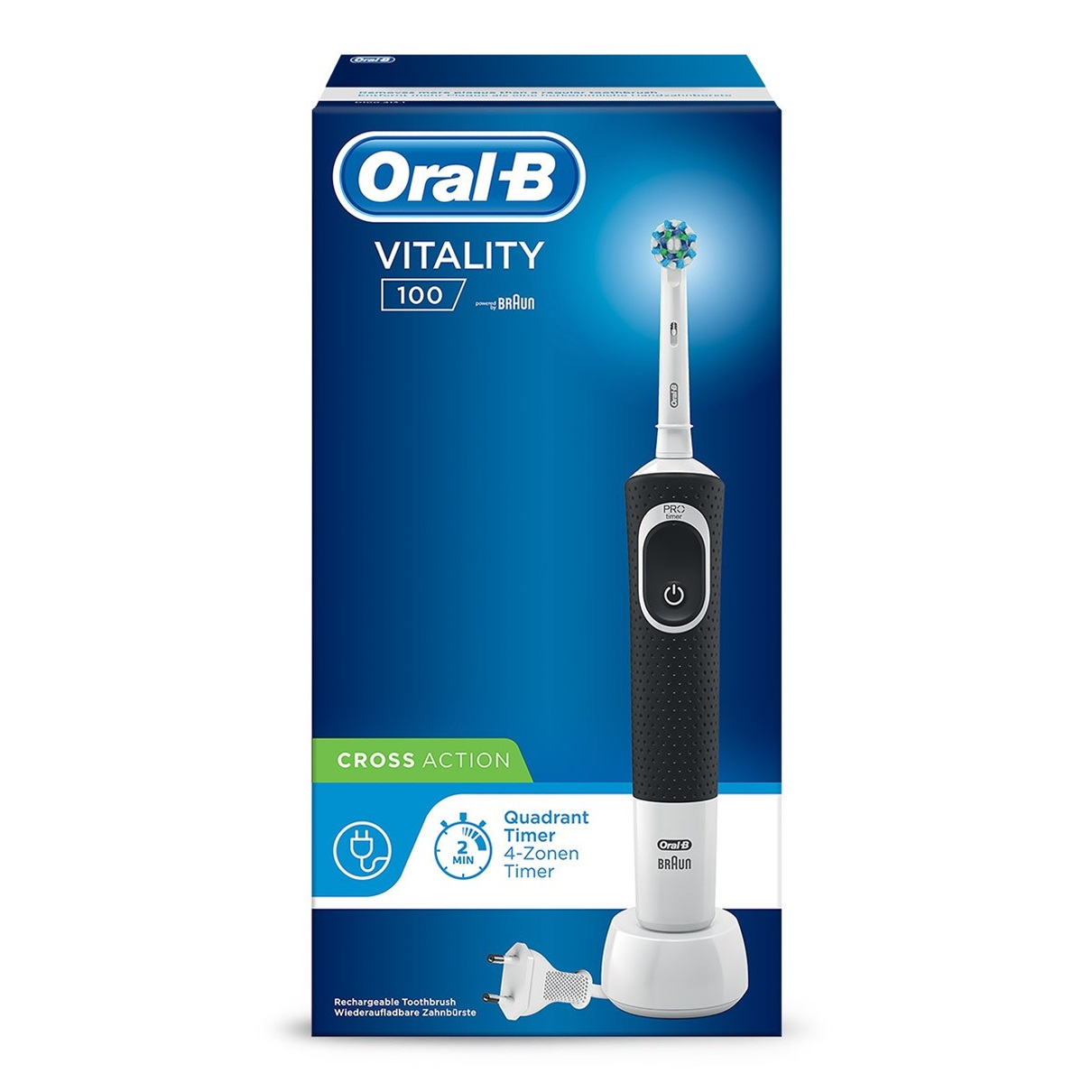 ORAL-B Vitality 100 CrossAction Elektrische Zahnbürste Black