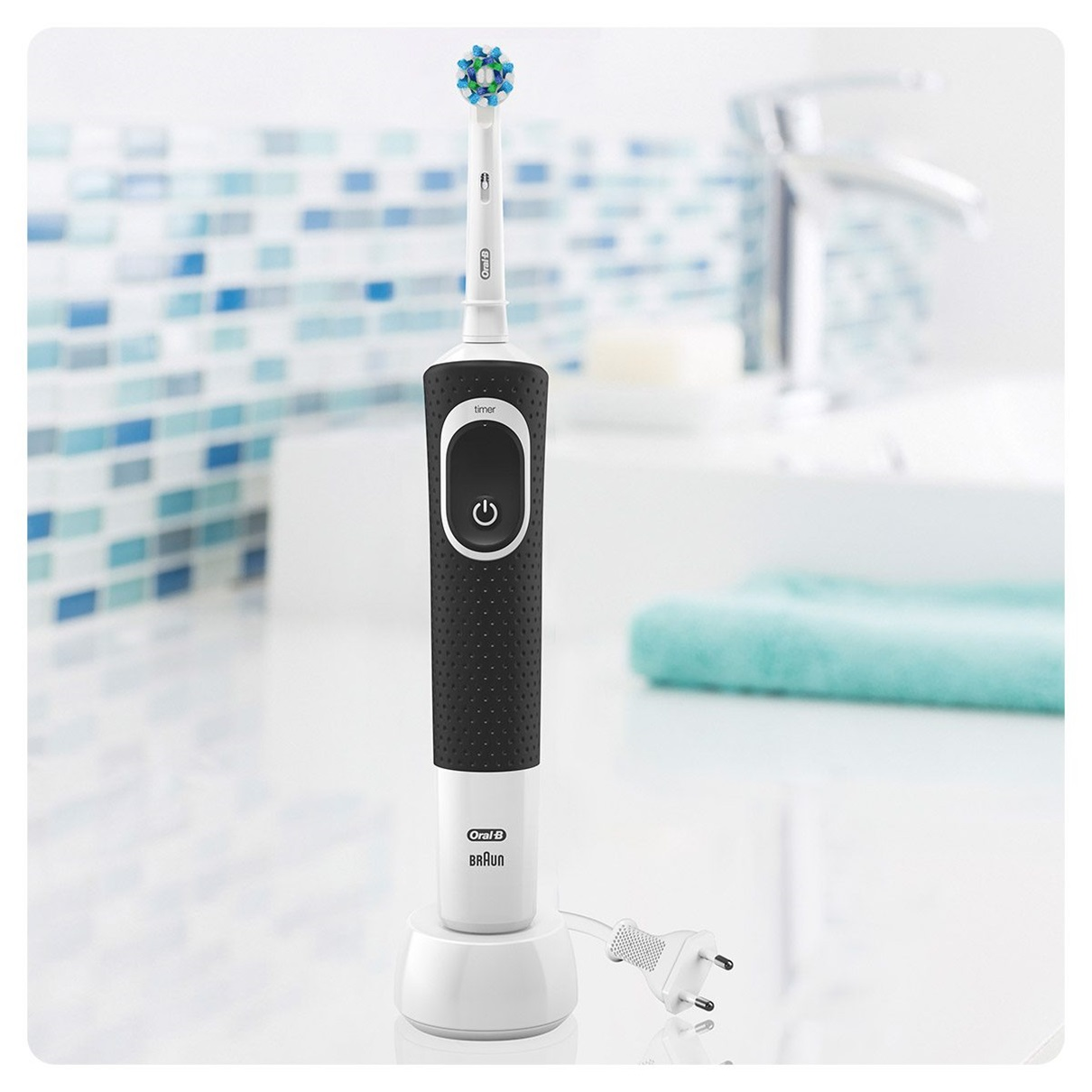 ORAL-B Vitality 100 CrossAction Elektrische Zahnbürste Black