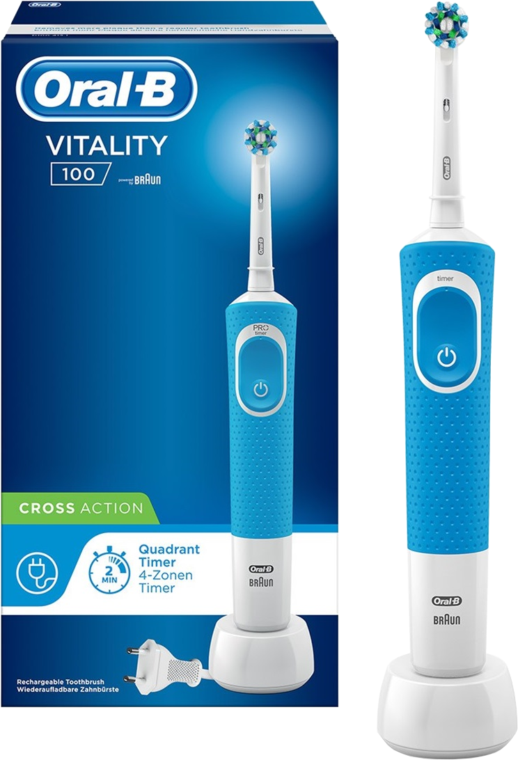 ORAL-B Vitality 100 CrossAction Elektrische Zahnbürste Blue
