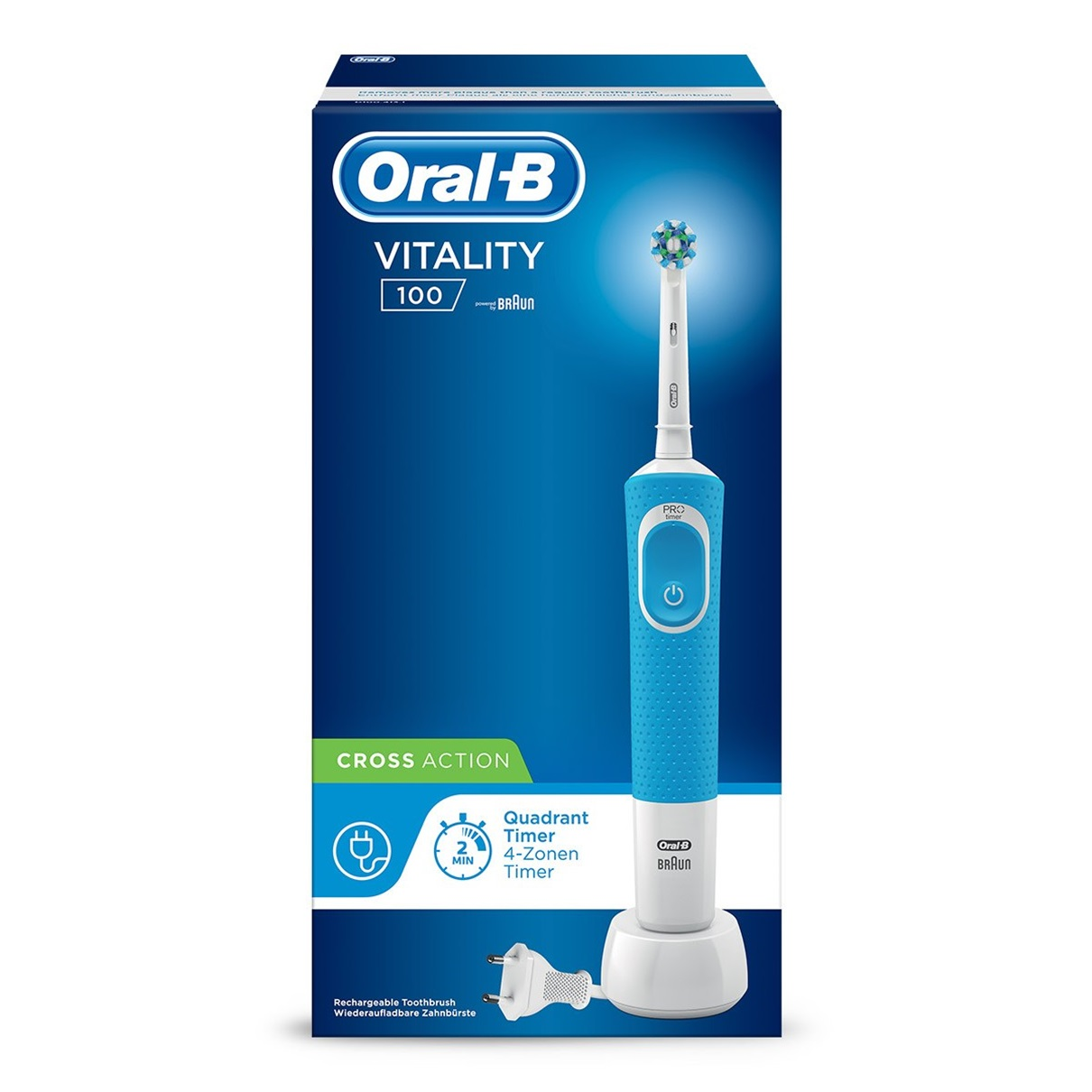 ORAL-B Vitality 100 CrossAction Elektrische Zahnbürste Blue