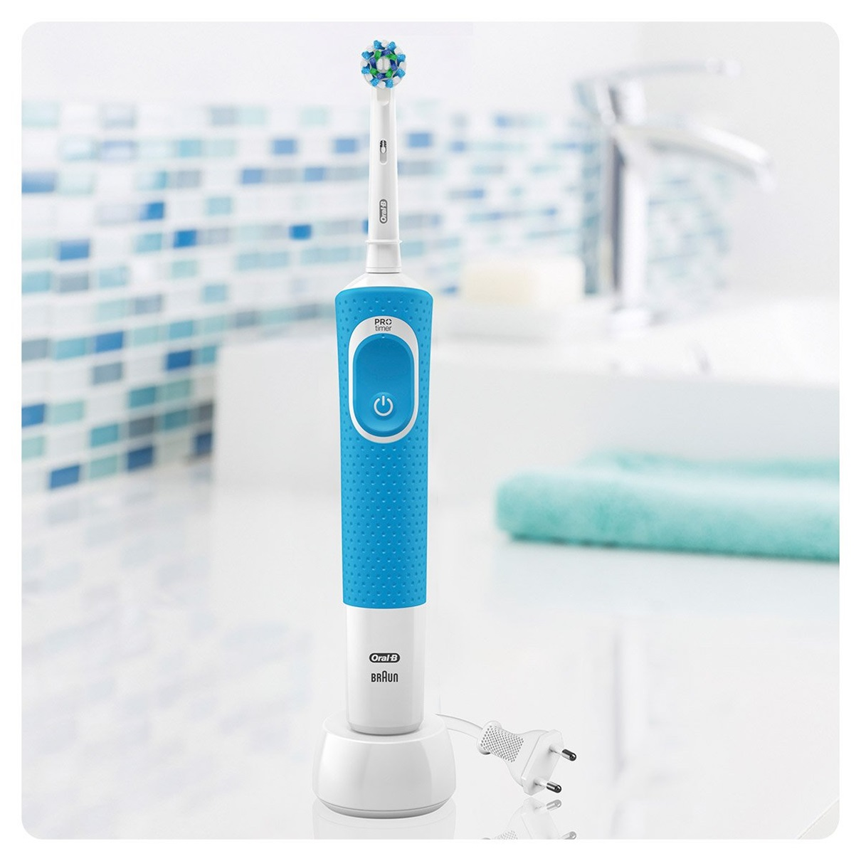 ORAL-B Vitality 100 CrossAction Elektrische Zahnbürste Blue