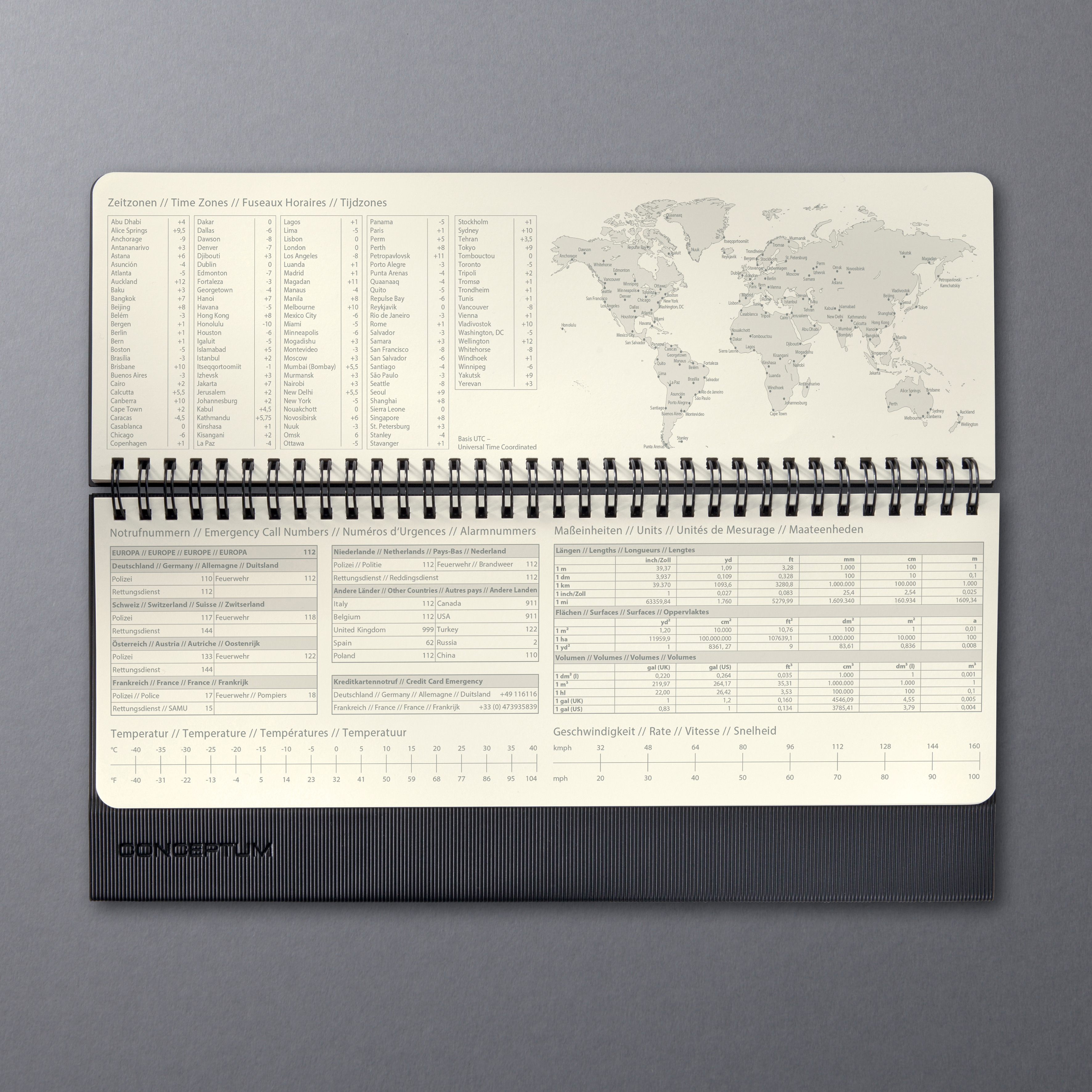 SIGEL C1980 Tischkalender Schwarz