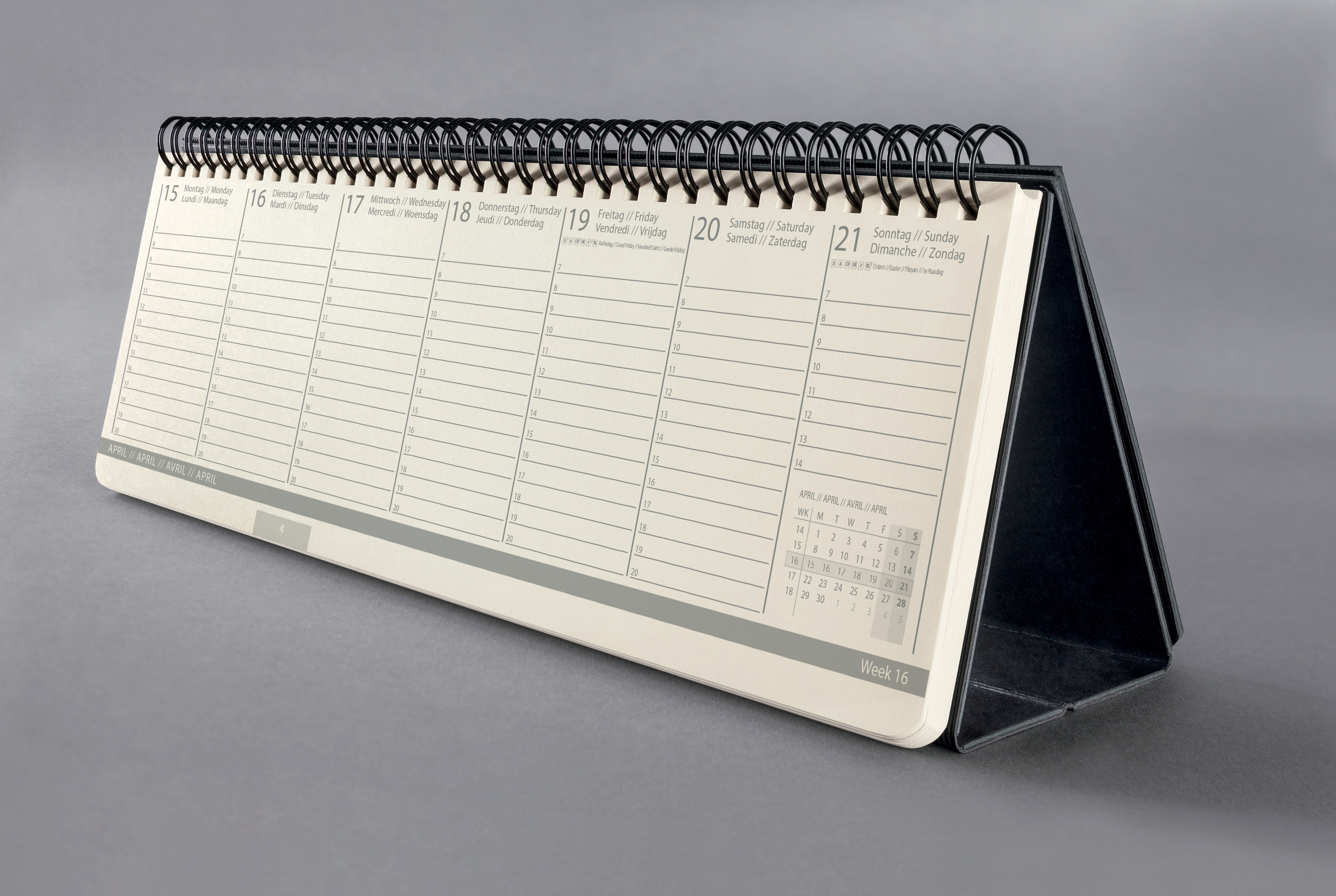 SIGEL C1980 Tischkalender Schwarz
