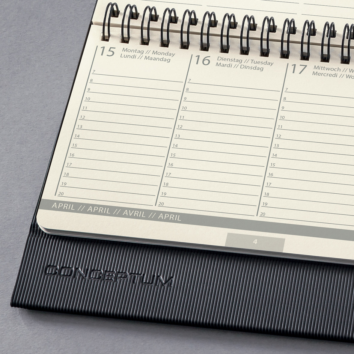 SIGEL C1980 Tischkalender Schwarz