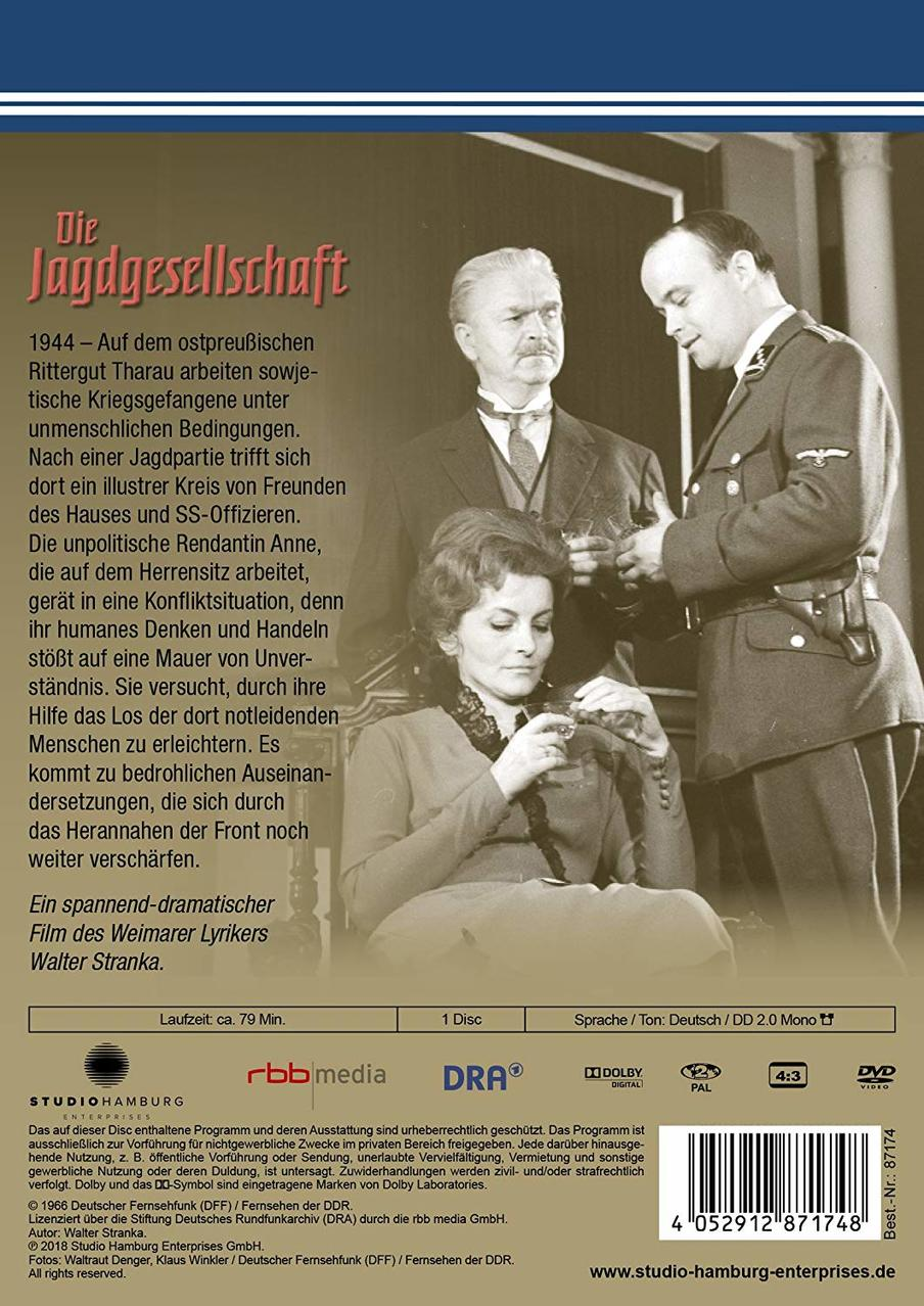 DVD-Cover, deutscher Text. Drei Männer und eine Frau in einer Szene aus einem Film aus Kriegszeiten.
