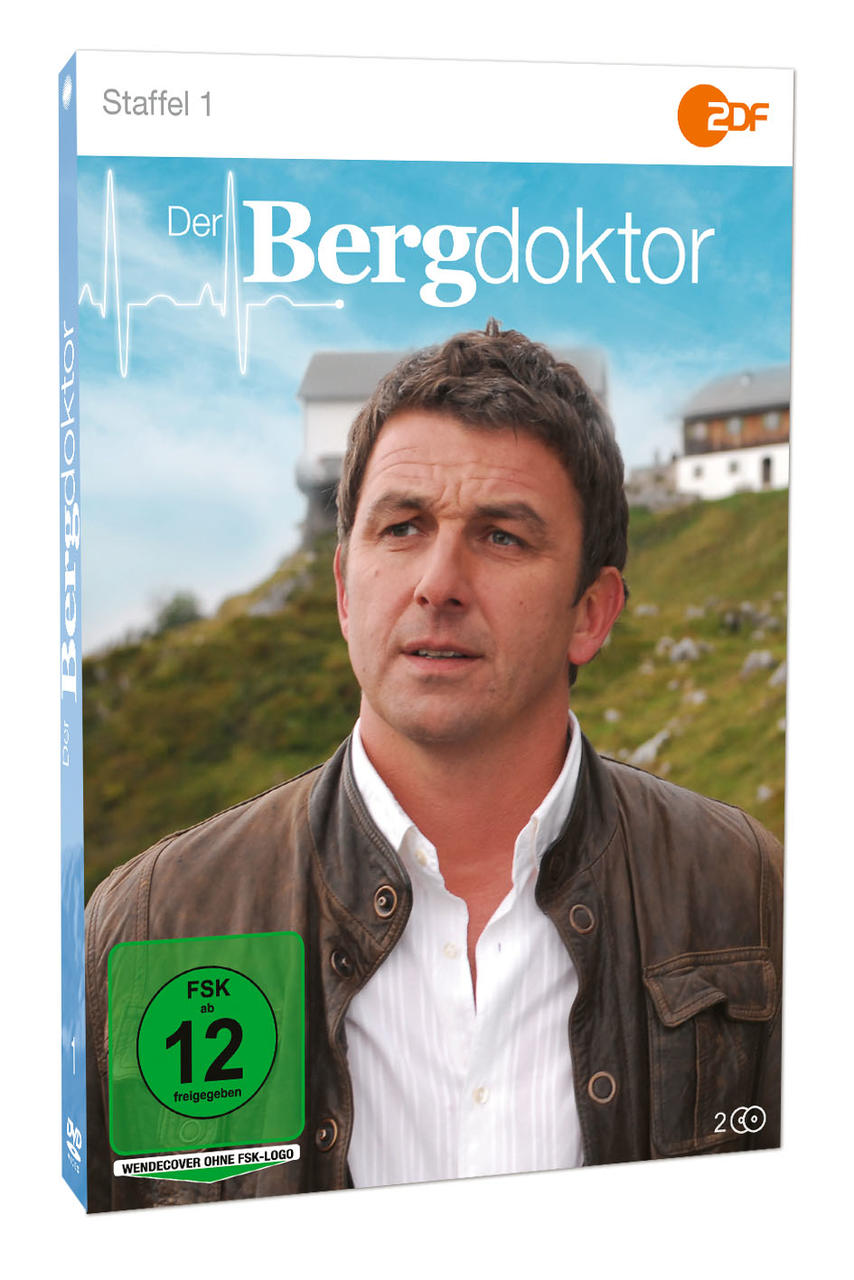 Eine DVD-Hülle für 'Der Bergdoktor'. Die Vorderseite zeigt einen Mann, der nachdenklich blickt.