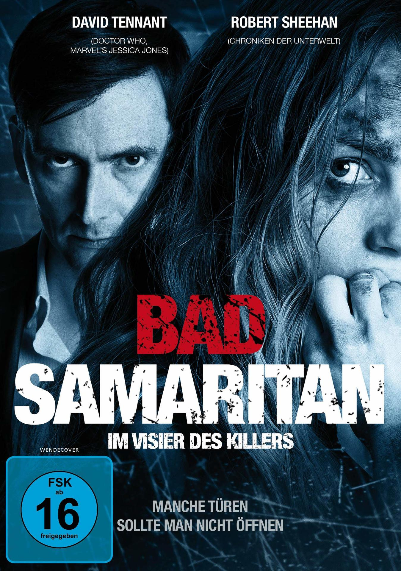 DVD-Cover für 'Bad Samaritan' mit David Tennant. Filmplakat.