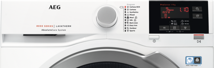 AEG T8DBG49S Hőszivattyús szárítógép, 9 kg, inverter motor, LCD kijelző, A++