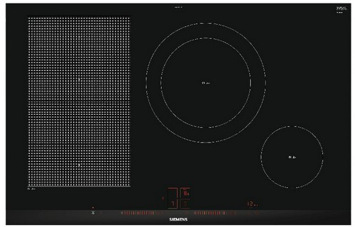 Encimera - Siemens EX875LEC1E, Eléctrica, Inducción, 4 zonas, 28 cm, Negro