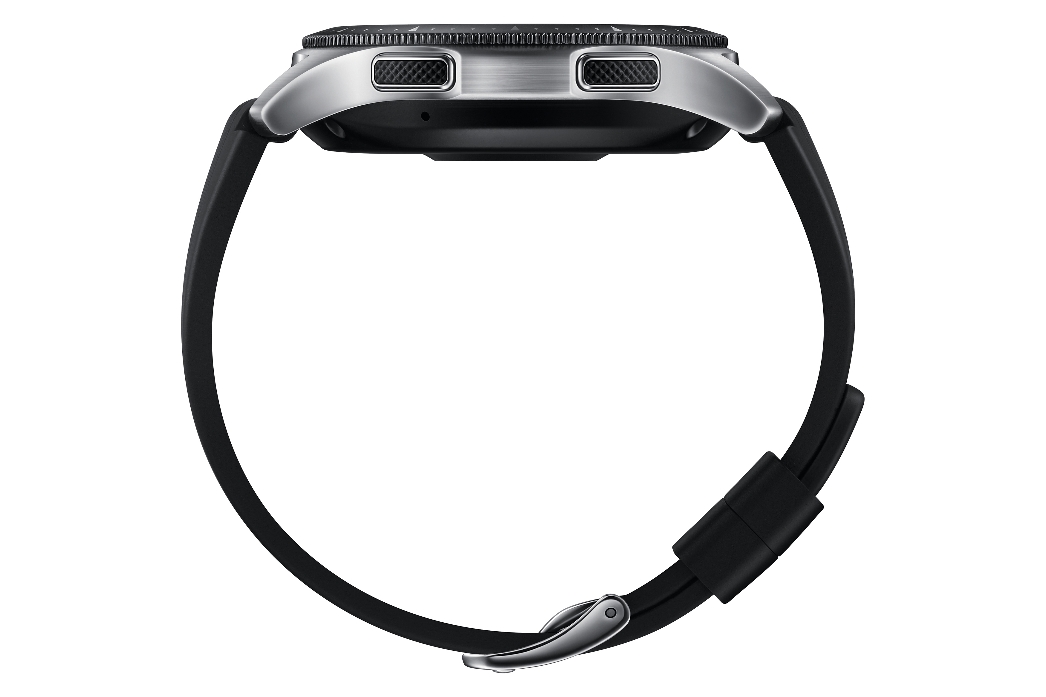 SAMSUNG Galaxy Watch 46mm Vodafone Smartwatch Edelstahl Silikon, S, L, Silber