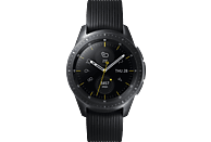 SAMSUNG Galaxy Watch 42mm Bluetooth Smartwatch Edelstahl Silikon, S, L, Schwarz