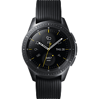 Smartwatch Samsung Galaxy Watch 42mm Bluetooth Smartwatch Edelstahl Silikon S L Schwarz Mediamarkt