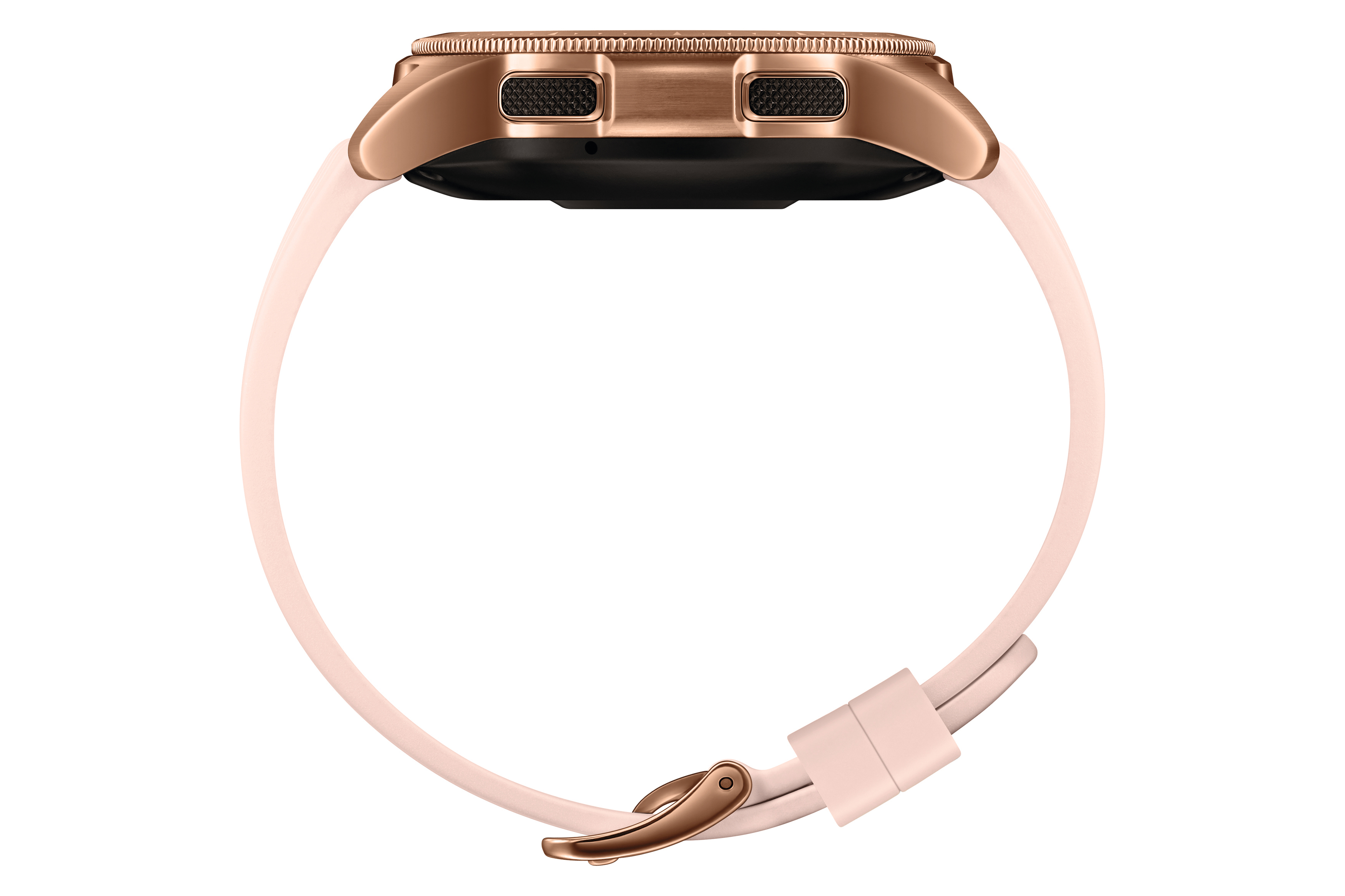 SAMSUNG Galaxy Watch 42mm Bluetooth Smartwatch Edelstahl Silikon, S, L, Roségold